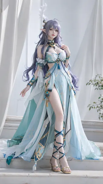 原神菈乌玛Cosplay——挪德卡莱霜月之子的咏月使